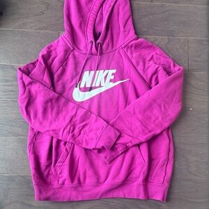 Nike Fuchsia Hoodie with White Logo